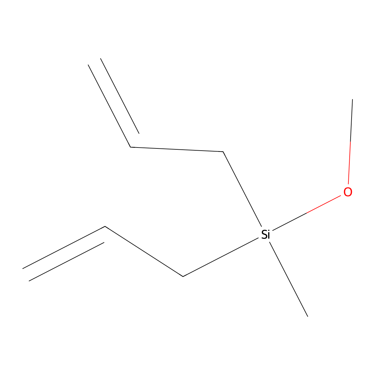 Methoxymethyldi-2-propen-1-ylsilane molecular structure, CAS 135834-70-7