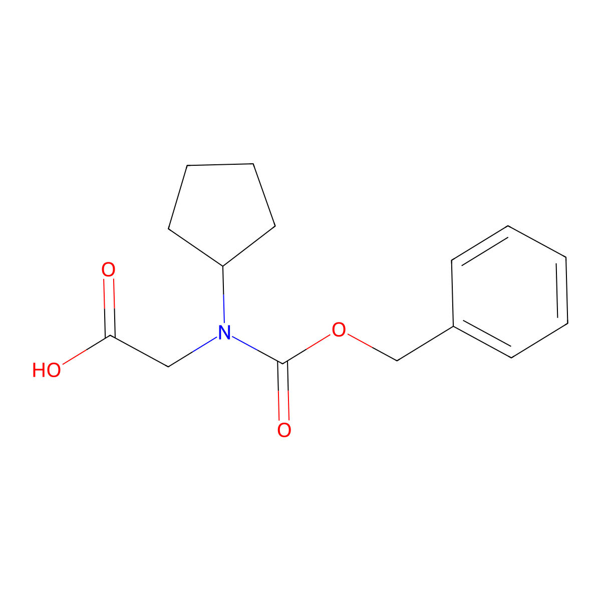 2-{[(Benzyloxy)carbonyl](cyclopentyl)amino}acetic acid molecular structure, CAS 135836-35-0