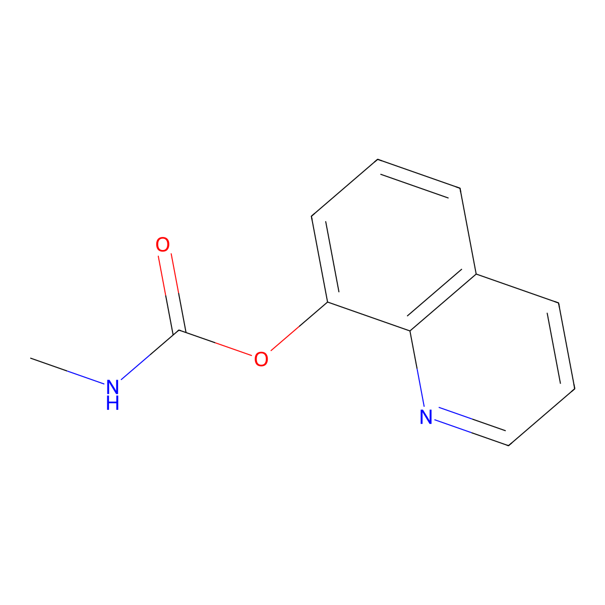 8-Quinolinol, methylcarbamate (ester) molecular structure, CAS 13584-99-1
