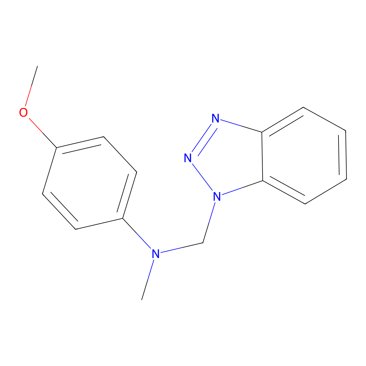 N-(1H-1,2,3-Benzotriazol-1-ylmethyl)-4-methoxy-N-methylaniline molecular structure, CAS 135840-40-3