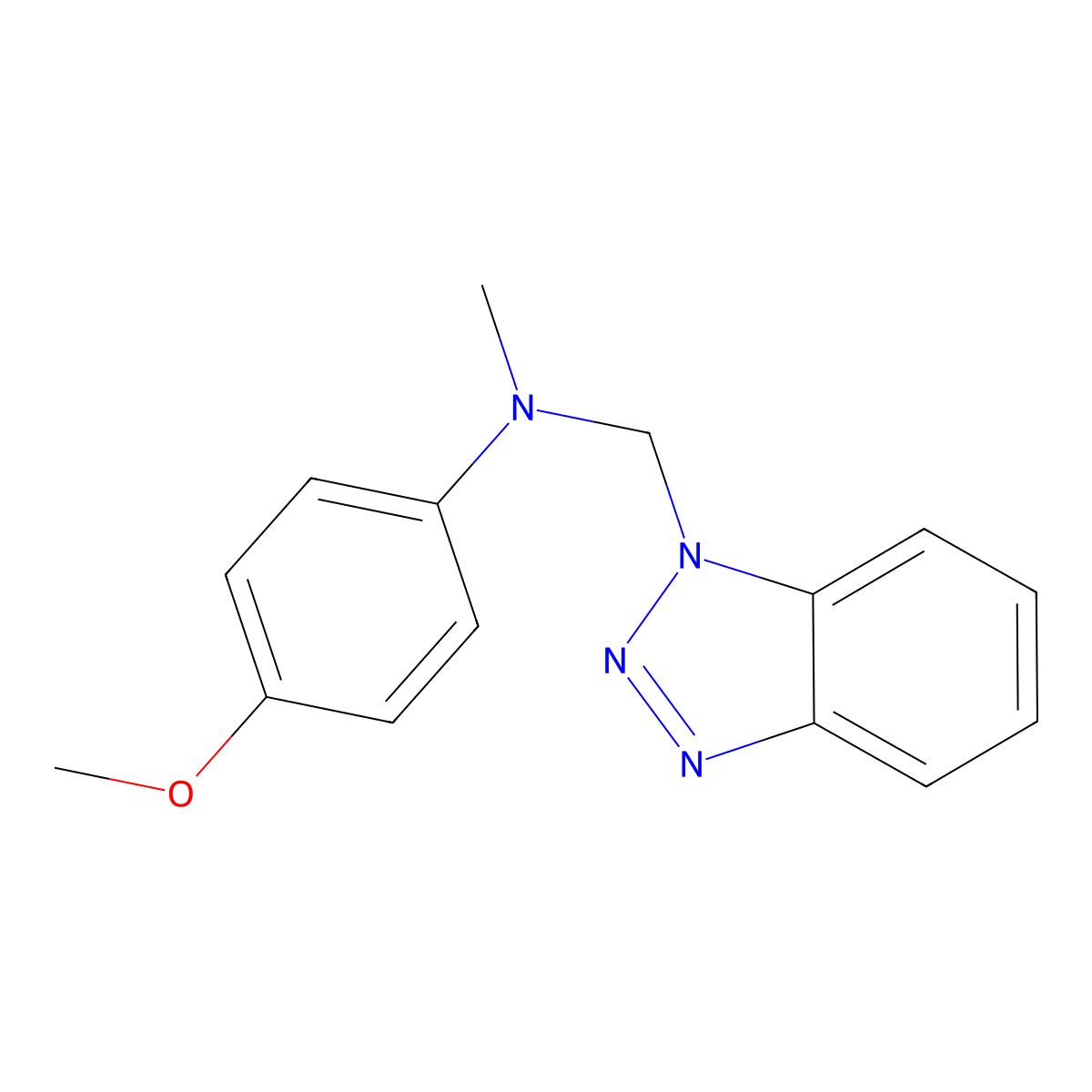 N-(1H-1,2,3-Benzotriazol-1-ylmethyl)-4-methoxy-N-methylaniline molecular structure, CAS 135840-40-3