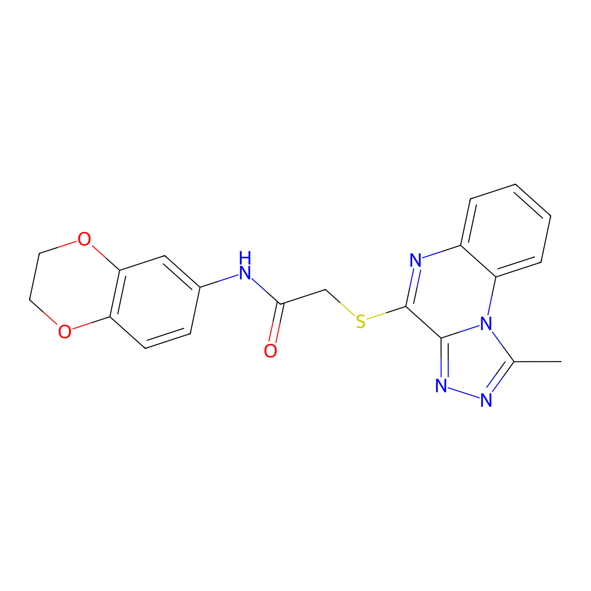 N-(2,3-Dihydro-1,4-benzodioxin-6-YL)-2-({1-methyl-[1,2,4]triazolo[4,3-A]quinoxalin-4-YL}sulfanyl)acetamide molecular structure, CAS 1358401-76-9