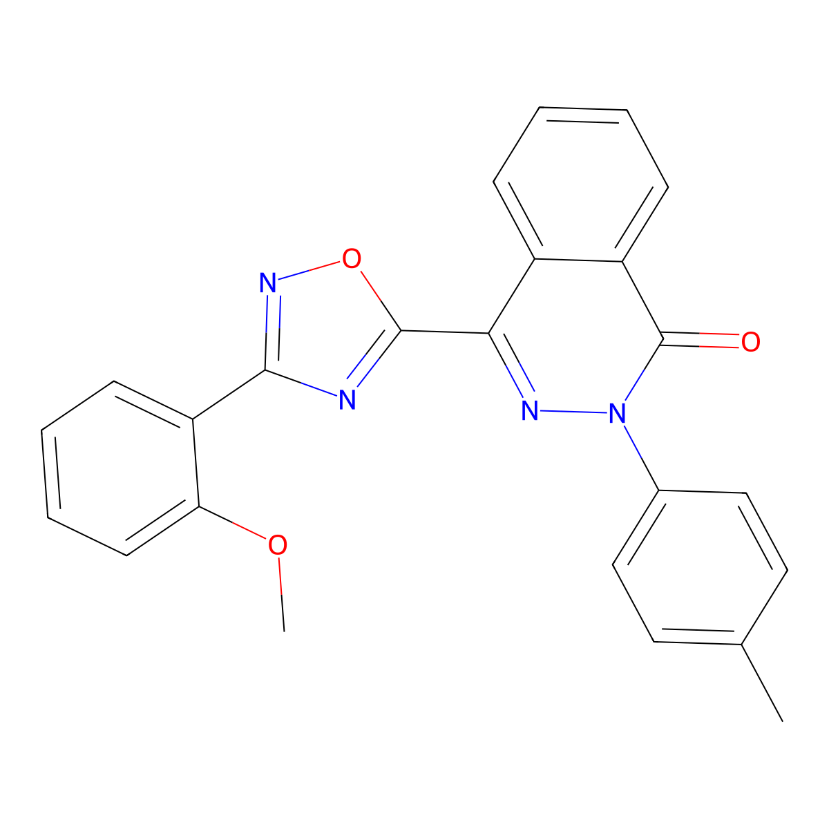 4-(3-(2-methoxyphenyl)-1,2,4-oxadiazol-5-yl)-2-(p-tolyl)phthalazin-1(2H)-one molecular structure, CAS 1358402-05-7