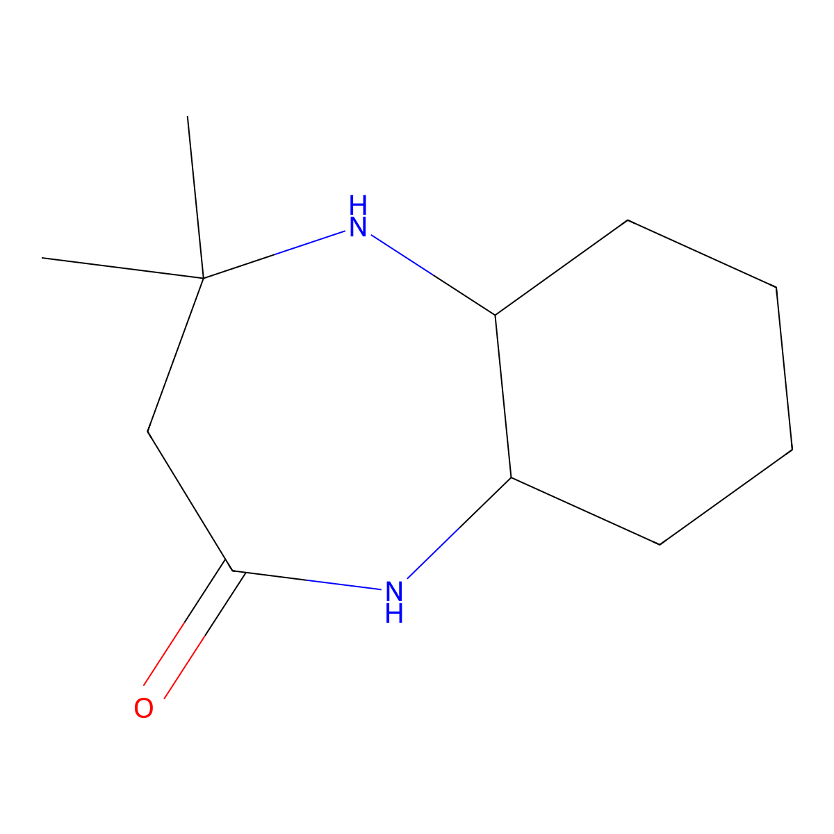 4,4-dimethyl-decahydro-1H-1,5-benzodiazepin-2-one molecular structure, CAS 135841-31-5