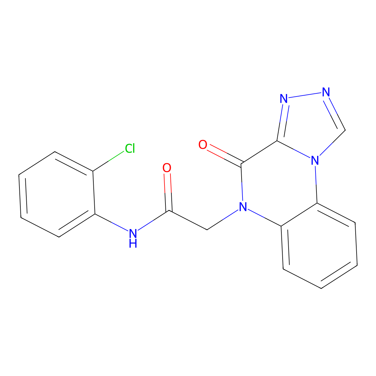 N-(2-chlorophenyl)-2-{4-oxo-4H,5H-[1,2,4]triazolo[4,3-a]quinoxalin-5-yl}acetamide molecular structure, CAS 1358414-67-1