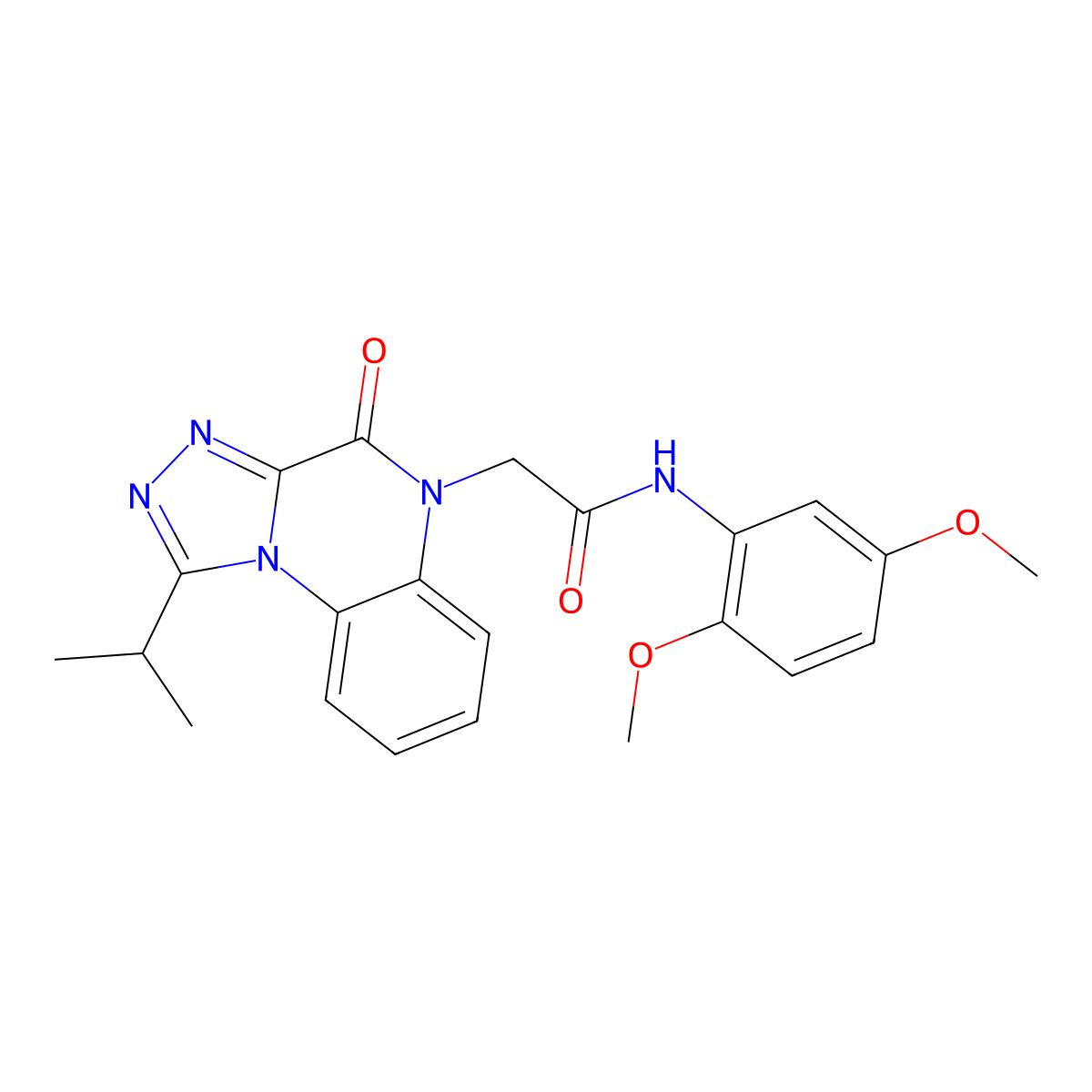 N-(2,5-dimethoxyphenyl)-2-(1-isopropyl-4-oxo-[1,2,4]triazolo[4,3-a]quinoxalin-5(4H)-yl)acetamide molecular structure, CAS 1358415-54-9