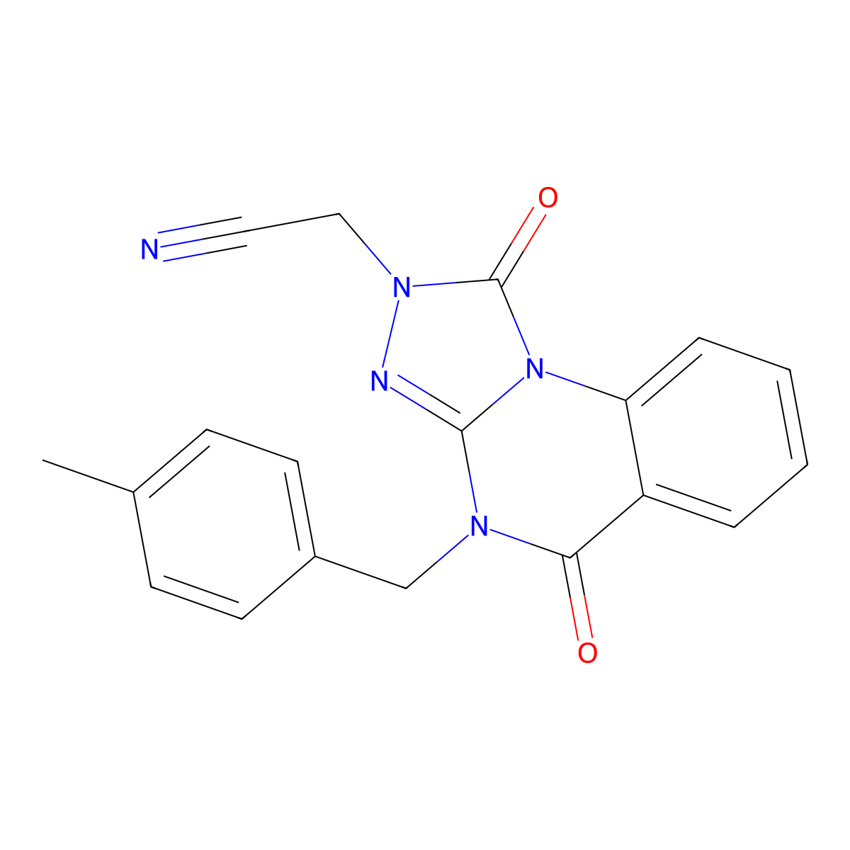 [4-(4-methylbenzyl)-1,5-dioxo-4,5-dihydro[1,2,4]triazolo[4,3-a]quinazolin-2(1H)-yl]acetonitrile molecular structure, CAS 1358436-01-7