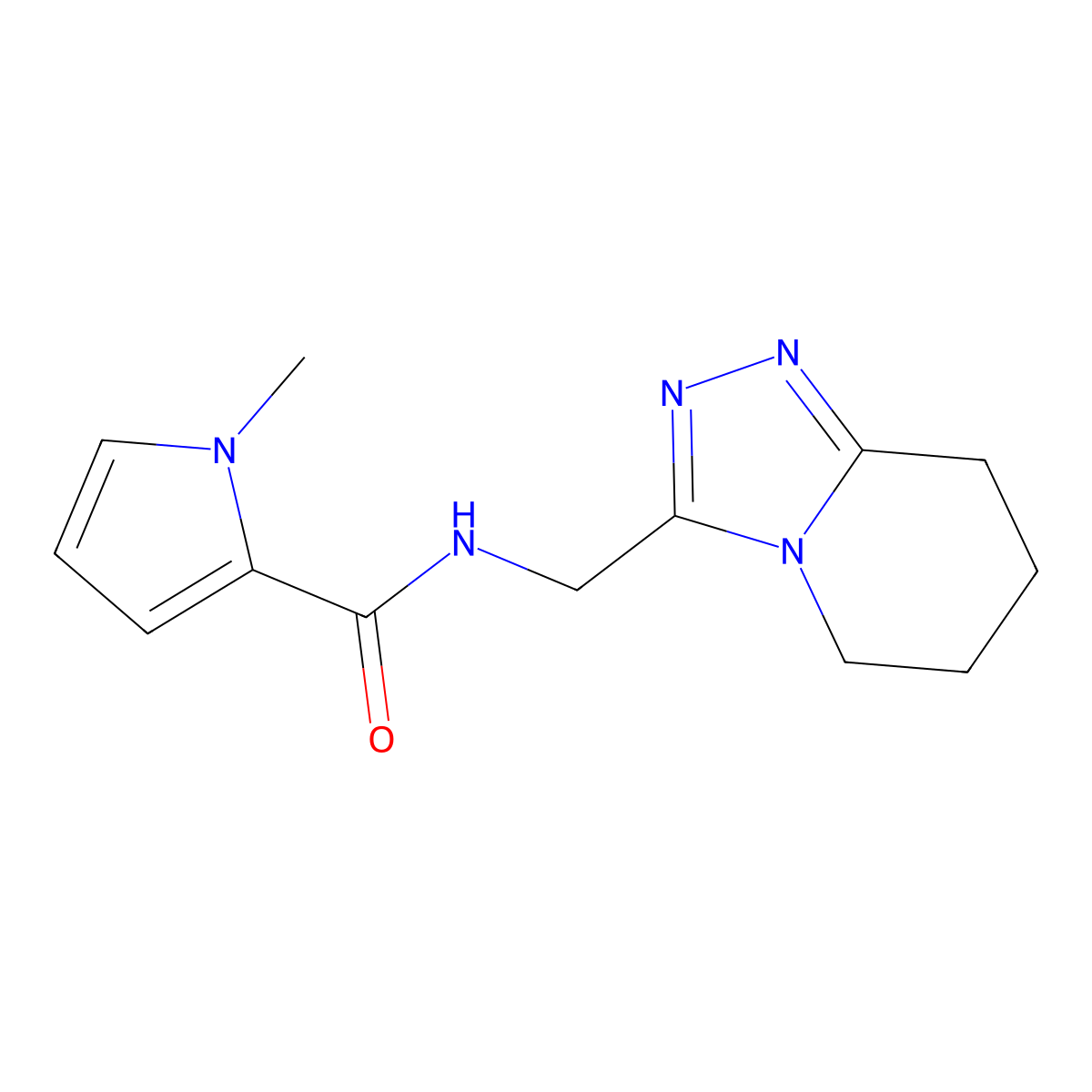 1-Methyl-N~2~-(5,6,7,8-tetrahydro[1,2,4]triazolo[4,3-A]pyridin-3-ylmethyl)-1H-pyrrole-2-carboxamide molecular structure, CAS 1358436-12-0