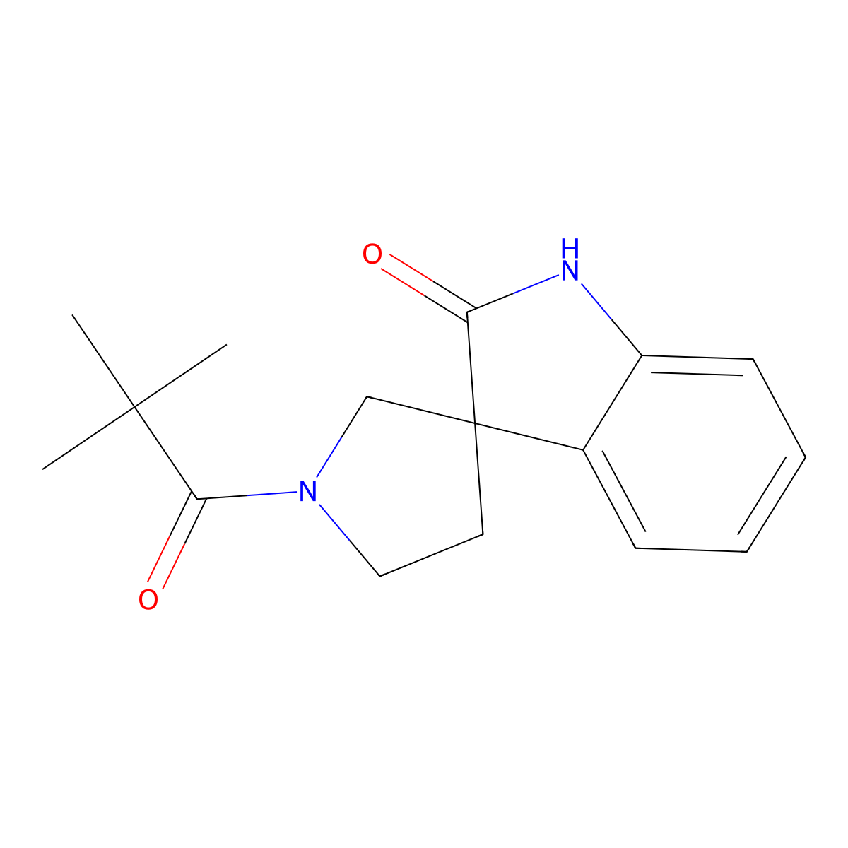 1'-Pivaloylspiro[indoline-3,3'-pyrrolidin]-2-one molecular structure, CAS 1358457-66-5