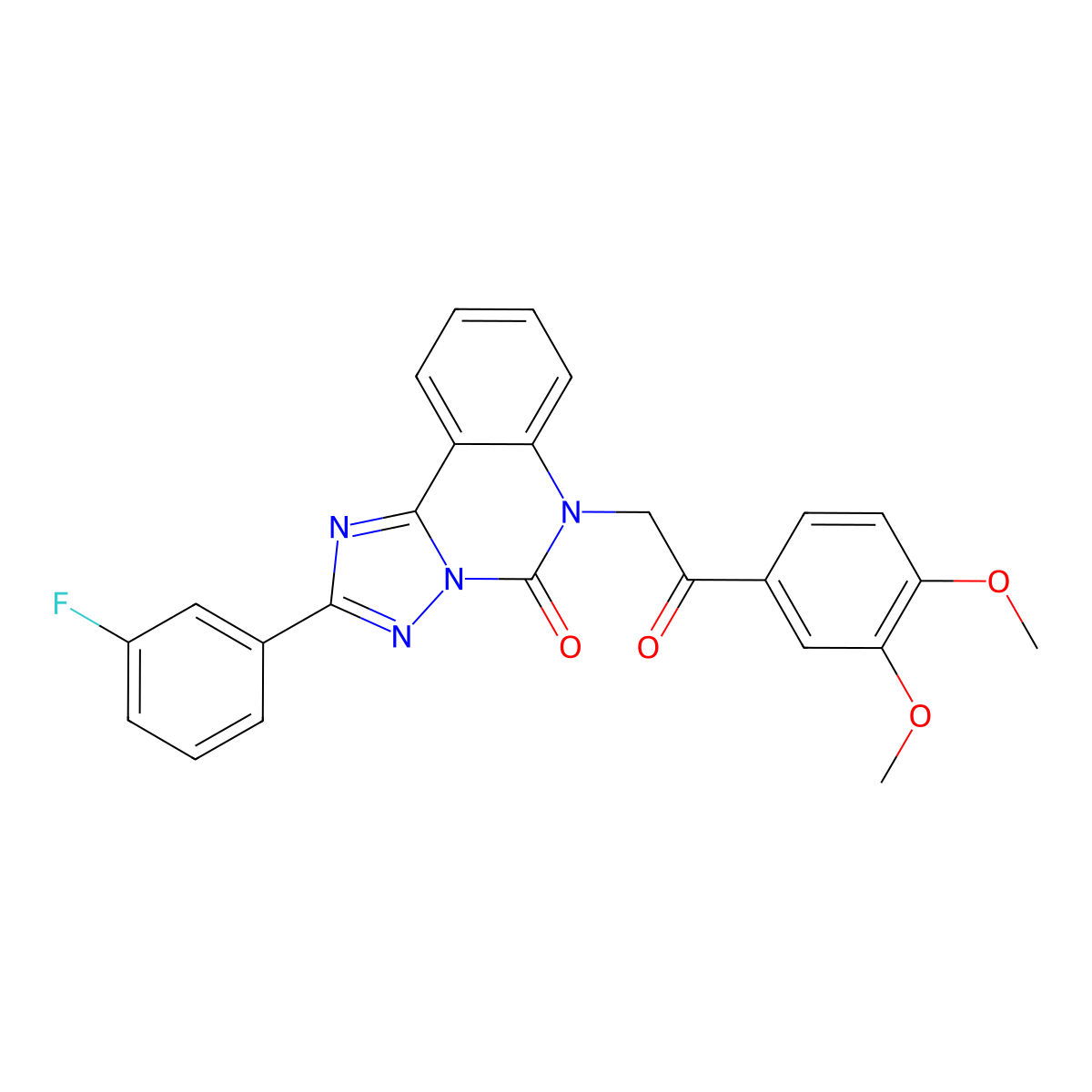 6-(2-(3,4-dimethoxyphenyl)-2-oxoethyl)-2-(3-fluorophenyl)-[1,2,4]triazolo[1,5-c]quinazolin-5(6H)-one molecular structure, CAS 1358466-37-1