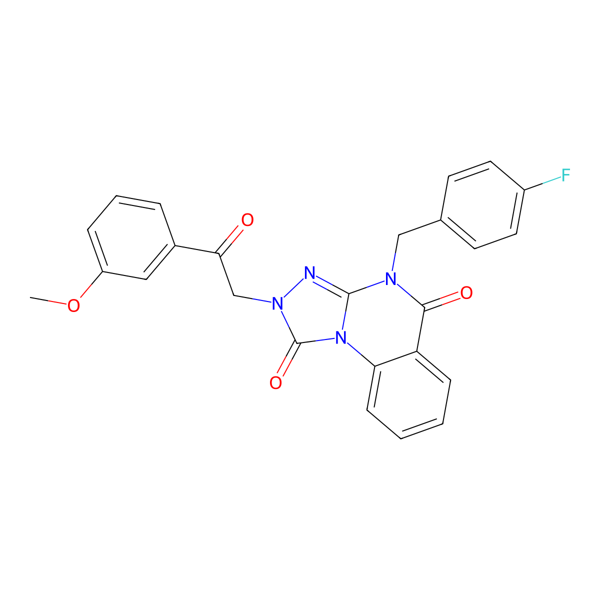 4-(4-fluorobenzyl)-2-(2-(3-methoxyphenyl)-2-oxoethyl)-[1,2,4]triazolo[4,3-a]quinazoline-1,5(2H,4H)-dione molecular structure, CAS 1358479-74-9