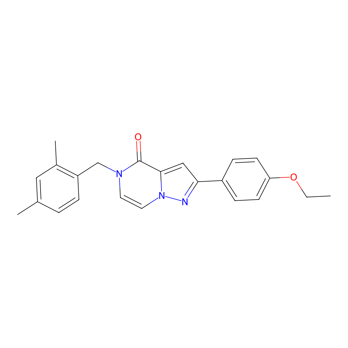 5-(2,4-dimethylbenzyl)-2-(4-ethoxyphenyl)pyrazolo[1,5-a]pyrazin-4(5H)-one molecular structure, CAS 1358481-99-8