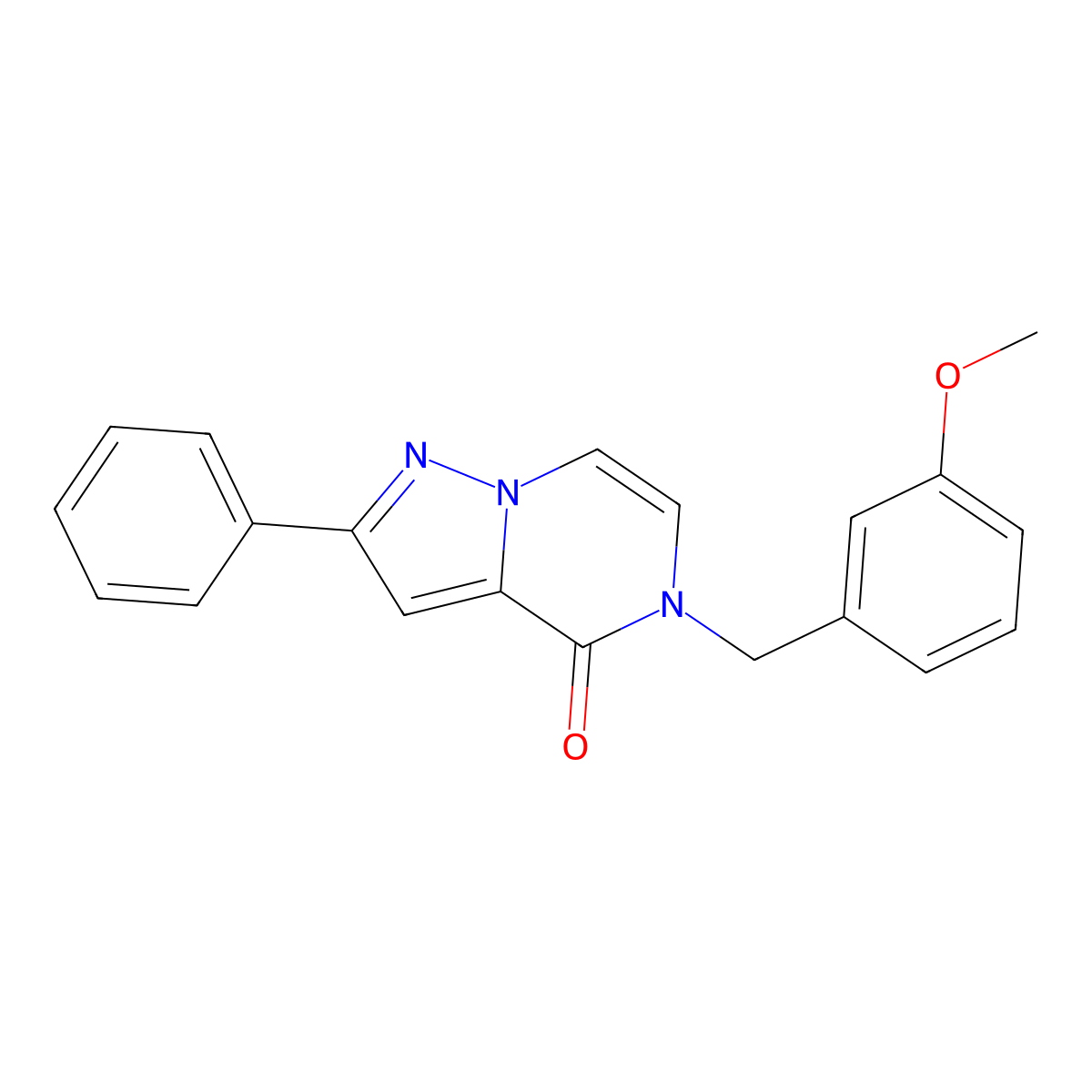 5-(3-methoxybenzyl)-2-phenylpyrazolo[1,5-a]pyrazin-4(5H)-one molecular structure, CAS 1358482-09-3