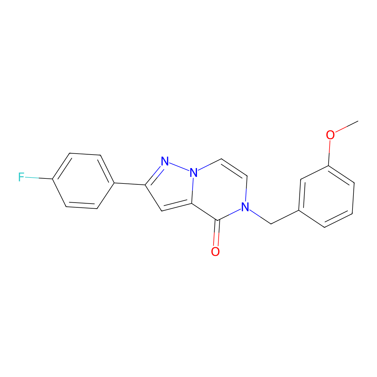 2-(4-Fluorophenyl)-5-[(3-methoxyphenyl)methyl]-4H,5H-pyrazolo[1,5-A]pyrazin-4-one molecular structure, CAS 1358485-65-0