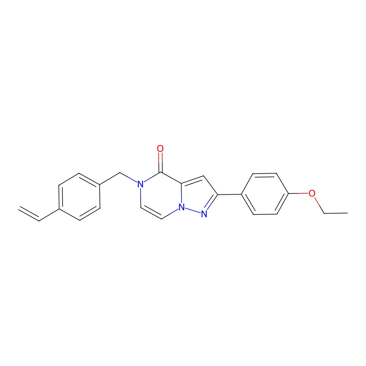 2-(4-ethoxyphenyl)-5-(4-vinylbenzyl)pyrazolo[1,5-a]pyrazin-4(5H)-one molecular structure, CAS 1358485-86-5