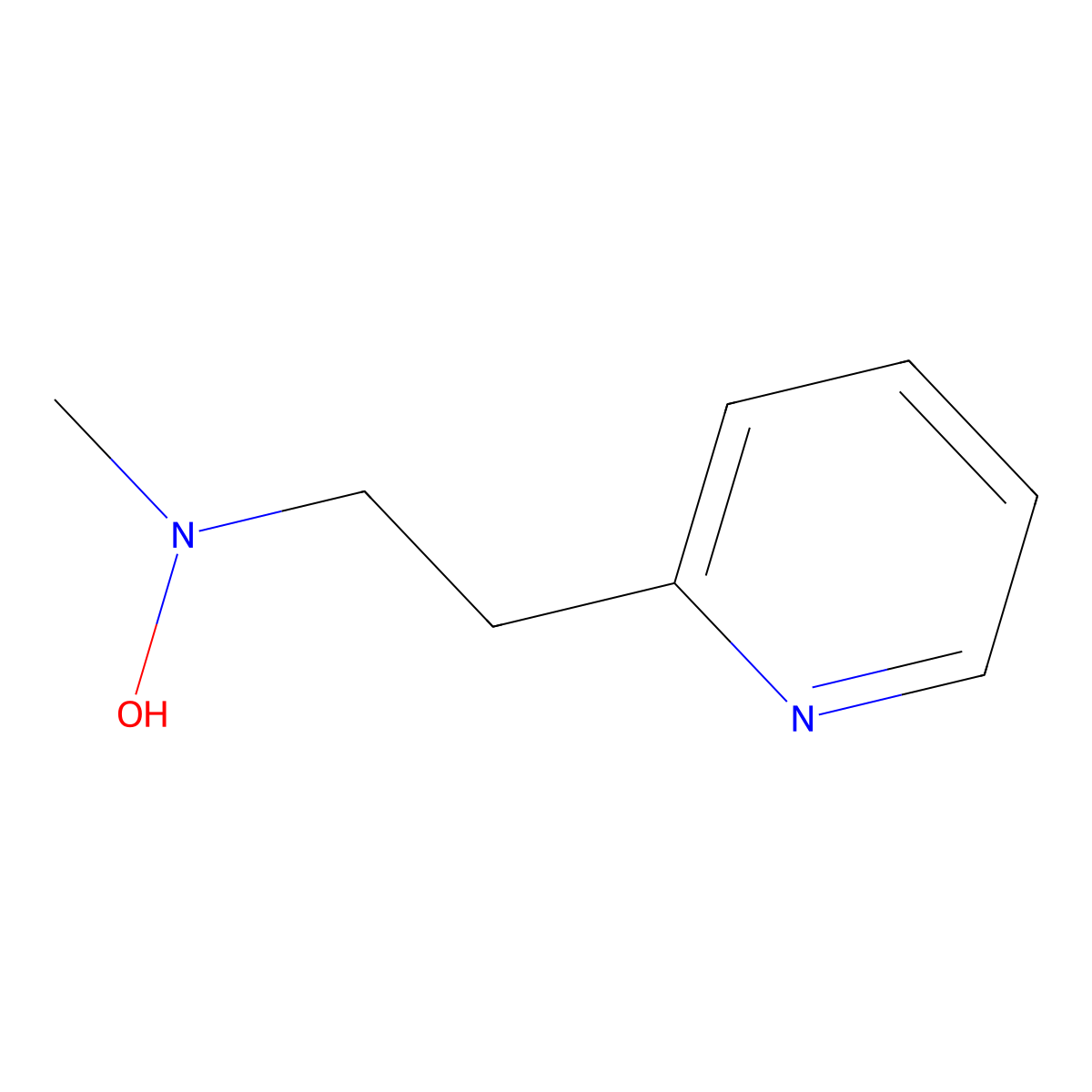 N-Methyl-N-(2-pyridin-2-ylethyl)hydroxylamine molecular structure, CAS 13585-92-7