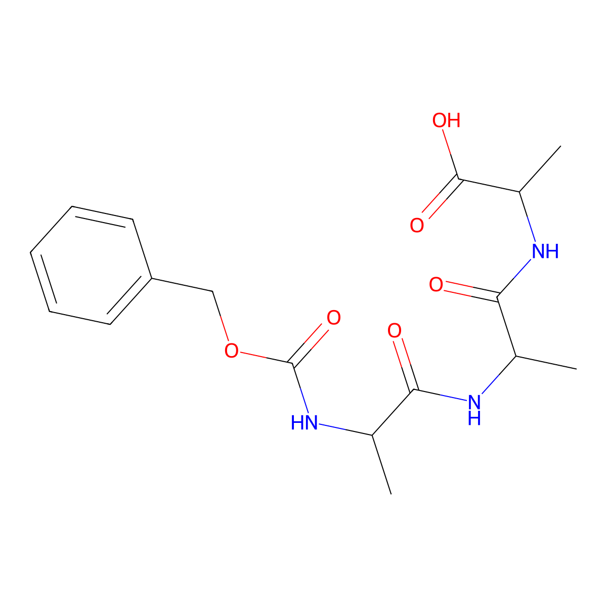 N-[(Benzyloxy)carbonyl]-L-alanyl-L-alanyl-L-alanine molecular structure, CAS 13585-98-3