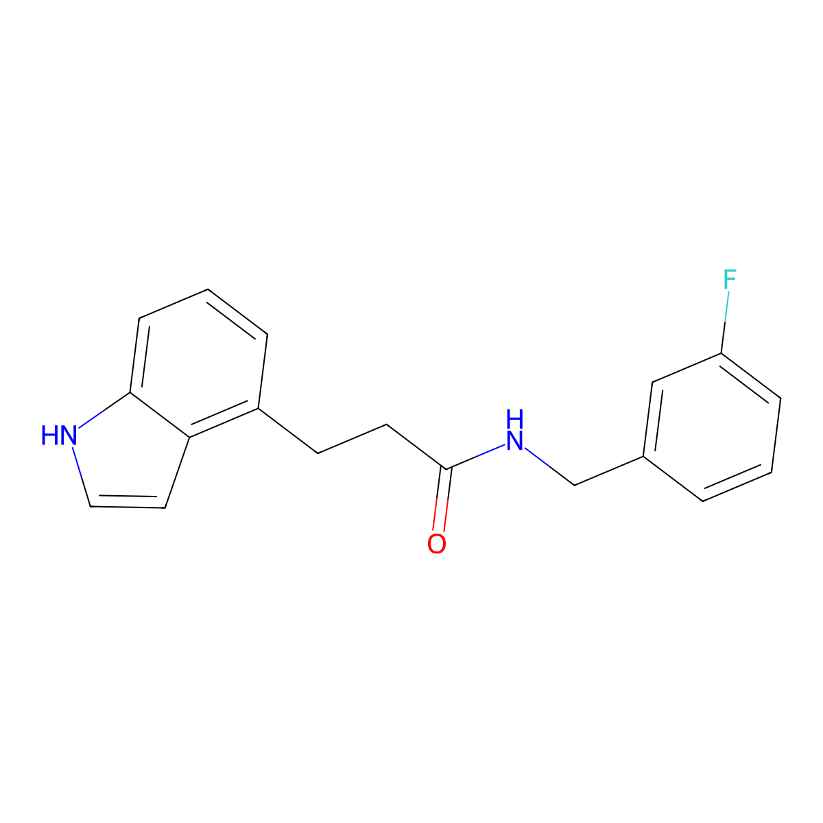 N-[(3-Fluorophenyl)methyl]-3-(1H-indol-4-YL)propanamide molecular structure, CAS 1358517-16-4
