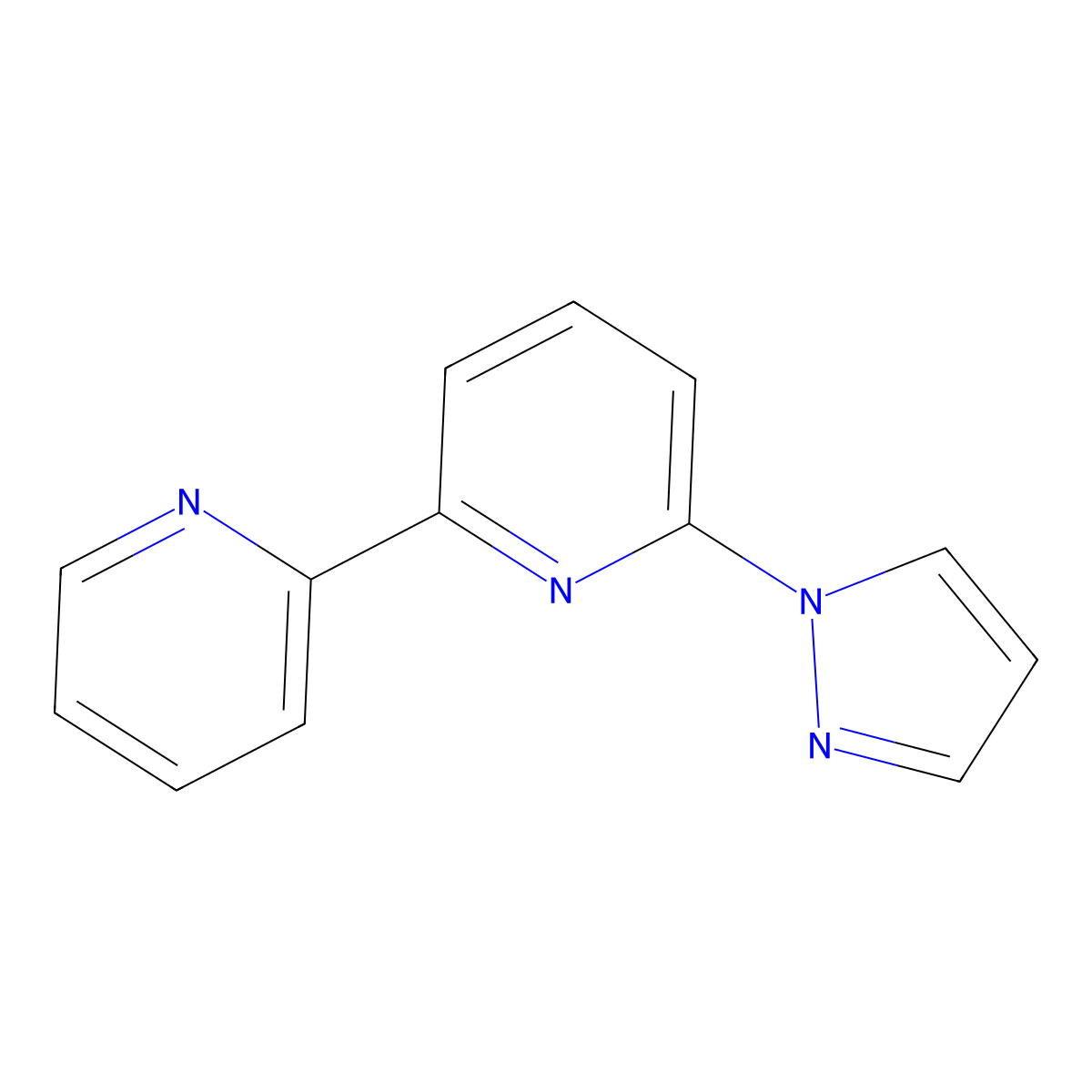 6-(1H-pyrazol-1-yl)-2,2'-bipyridine molecular structure, CAS 135853-33-7
