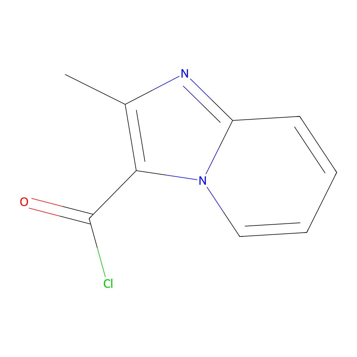 2-Methylimidazo[1,2-a]pyridine-3-carbonyl chloride molecular structure, CAS 135854-51-2