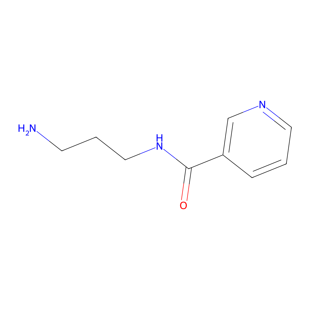 N-(3-aminopropyl)pyridine-3-carboxamide molecular structure, CAS 135854-53-4