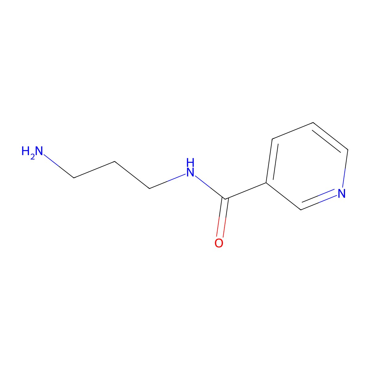 N-(3-aminopropyl)pyridine-3-carboxamide molecular structure, CAS 135854-53-4