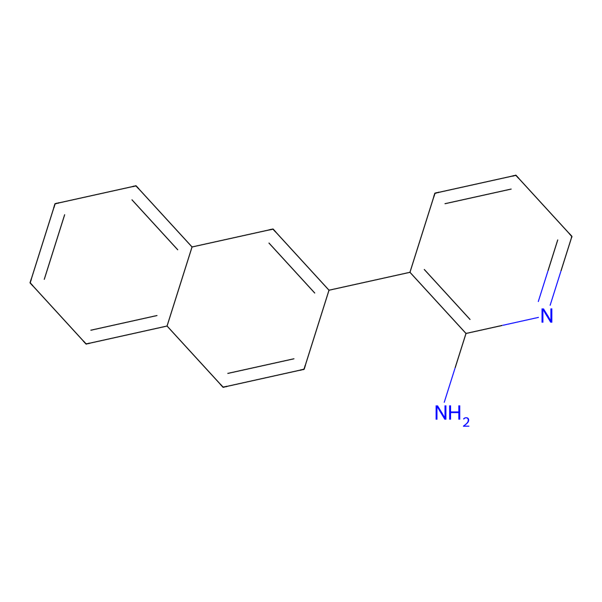 3-(Naphthalen-2-yl)pyridin-2-amine molecular structure, CAS 1358545-76-2