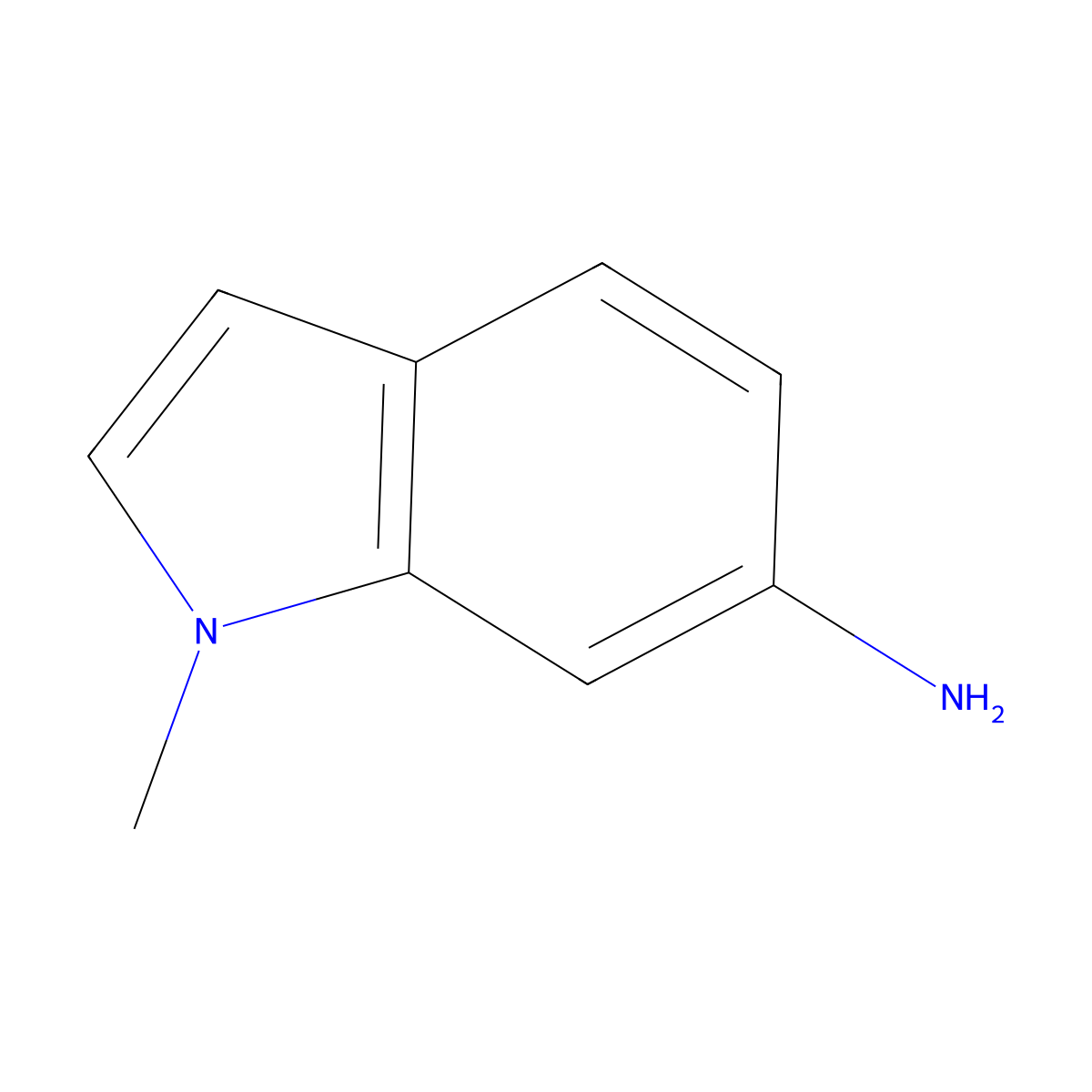 1-methyl-1H-indol-6-amine molecular structure, CAS 135855-62-8