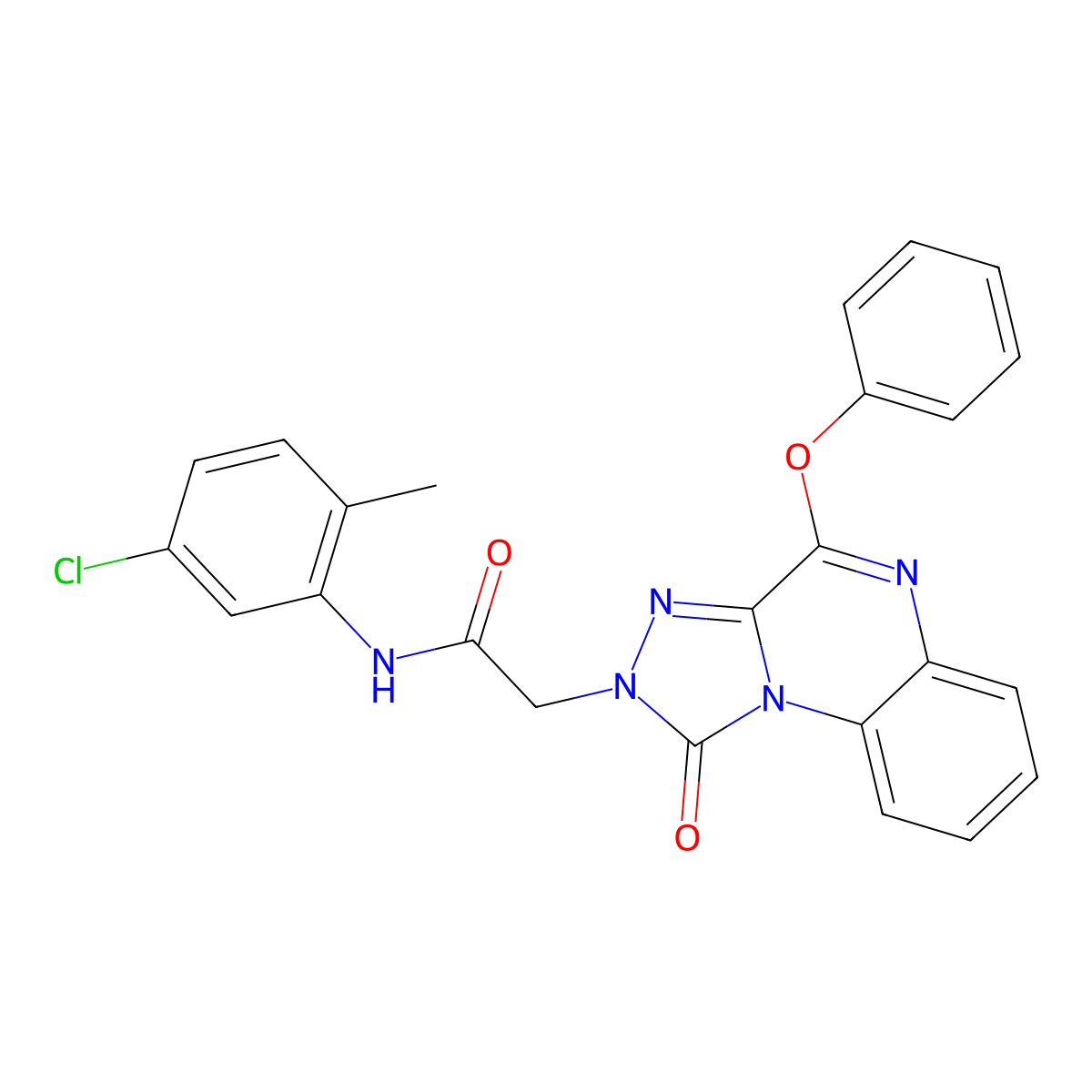 N-(5-Chloro-2-methylphenyl)-2-{1-oxo-4-phenoxy-1H,2H-[1,2,4]triazolo[4,3-A]quinoxalin-2-YL}acetamide molecular structure, CAS 1358557-83-1