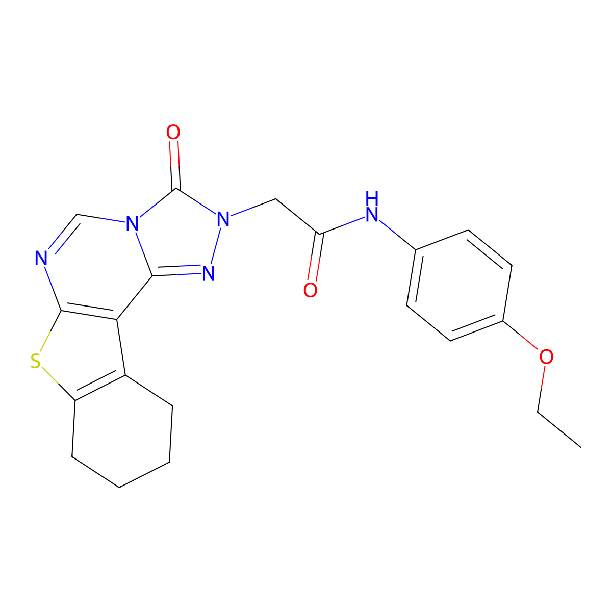 N-(4-ethoxyphenyl)-2-{5-oxo-10-thia-3,4,6,8-tetraazatetracyclo[7.7.0.0^{2,6}.0^{11,16}]hexadeca-1(9),2,7,11(16)-tetraen-4-yl}acetamide molecular structure, CAS 1358601-44-1