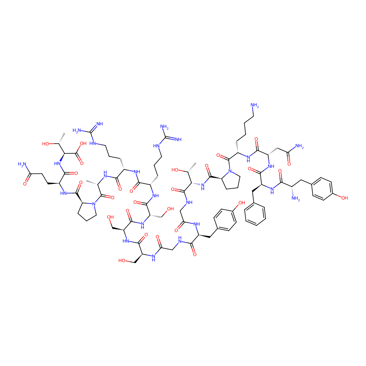 H-Tyr-Phe-Asn-Lys-Pro-Thr-Gly-Tyr-Gly-Ser-Ser-Ser-Arg-Arg-Ala-Pro-Gln-Thr-OH molecular structure, CAS 135861-49-3