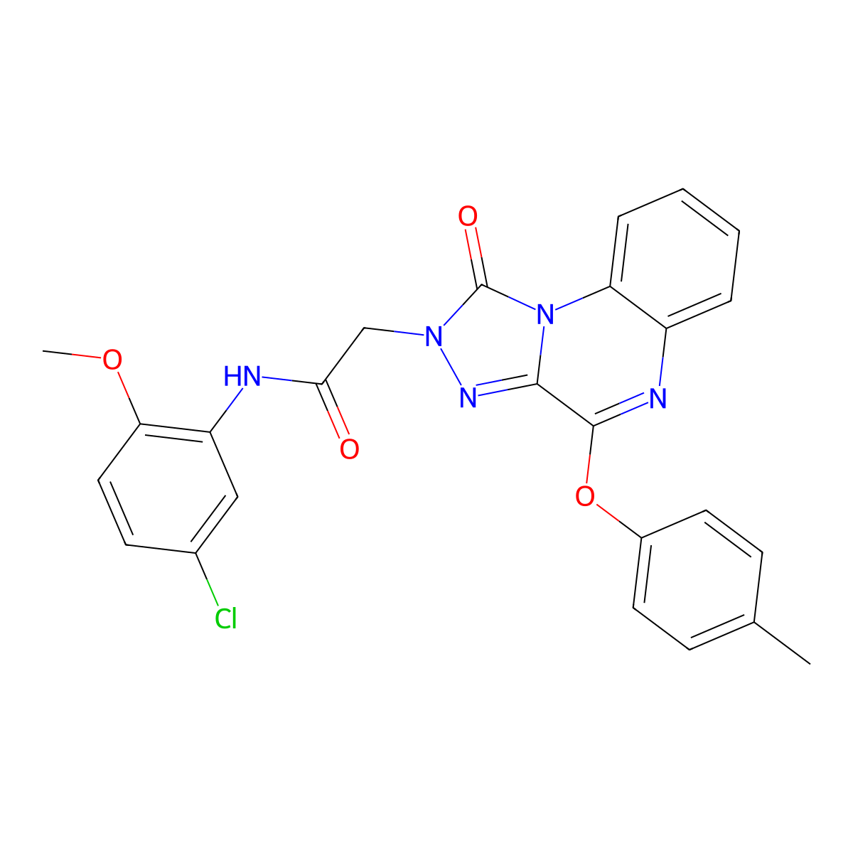 N-(5-chloro-2-methoxyphenyl)-2-[4-(4-methylphenoxy)-1-oxo[1,2,4]triazolo[4,3-a]quinoxalin-2(1H)-yl]acetamide molecular structure, CAS 1358625-32-7