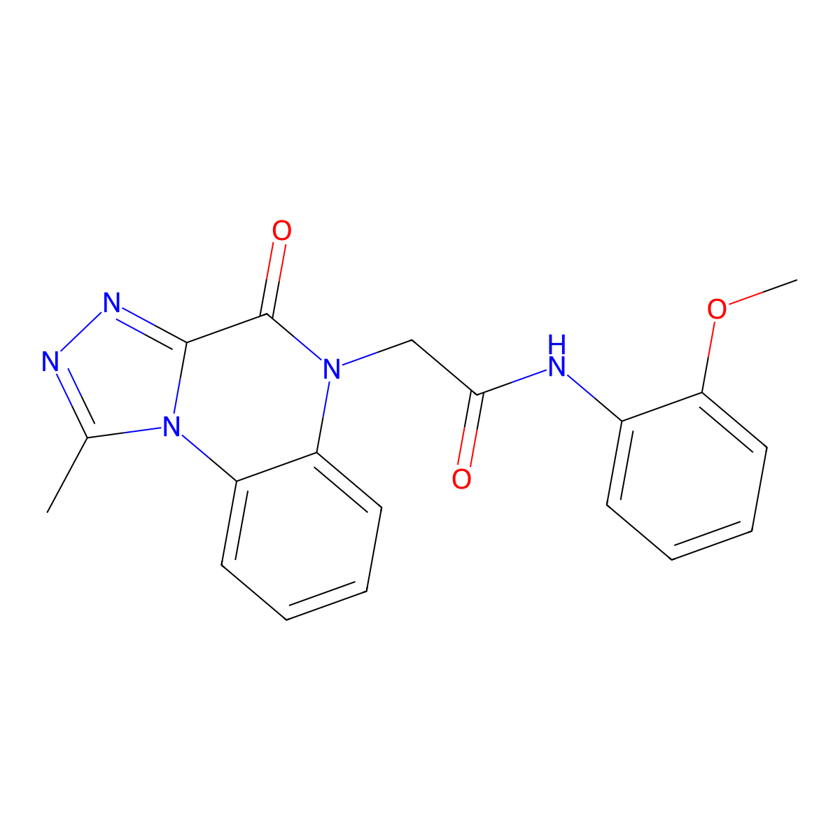 N-(2-methoxyphenyl)-2-(1-methyl-4-oxo-[1,2,4]triazolo[4,3-a]quinoxalin-5(4H)-yl)acetamide molecular structure, CAS 1358636-81-3