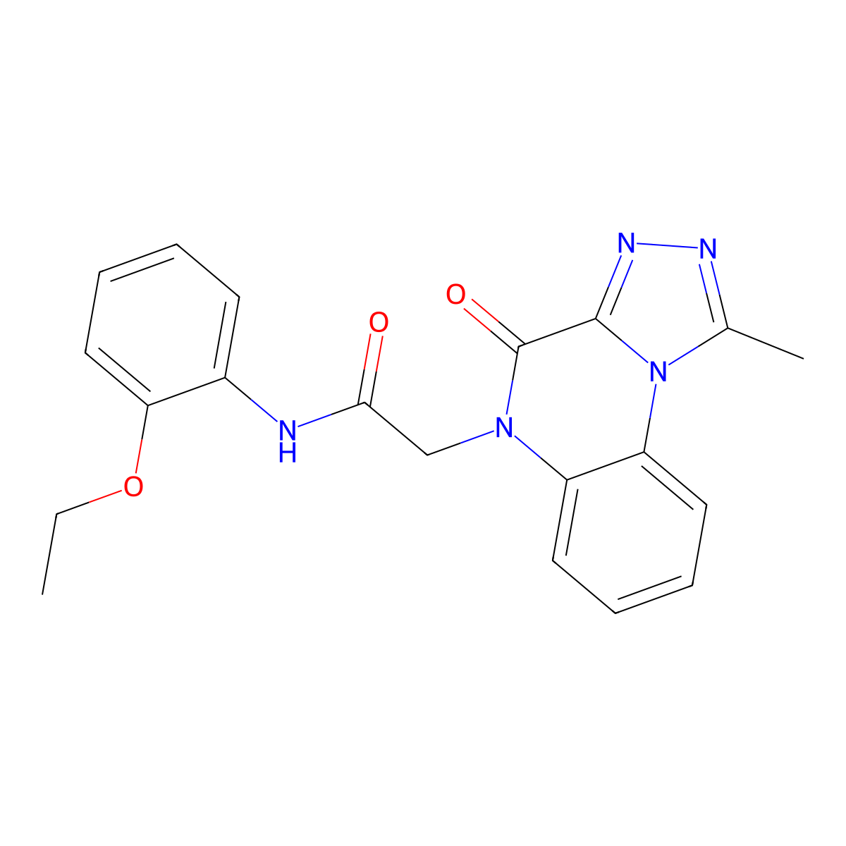 N-(2-ethoxyphenyl)-2-(1-methyl-4-oxo-[1,2,4]triazolo[4,3-a]quinoxalin-5(4H)-yl)acetamide molecular structure, CAS 1358636-88-0