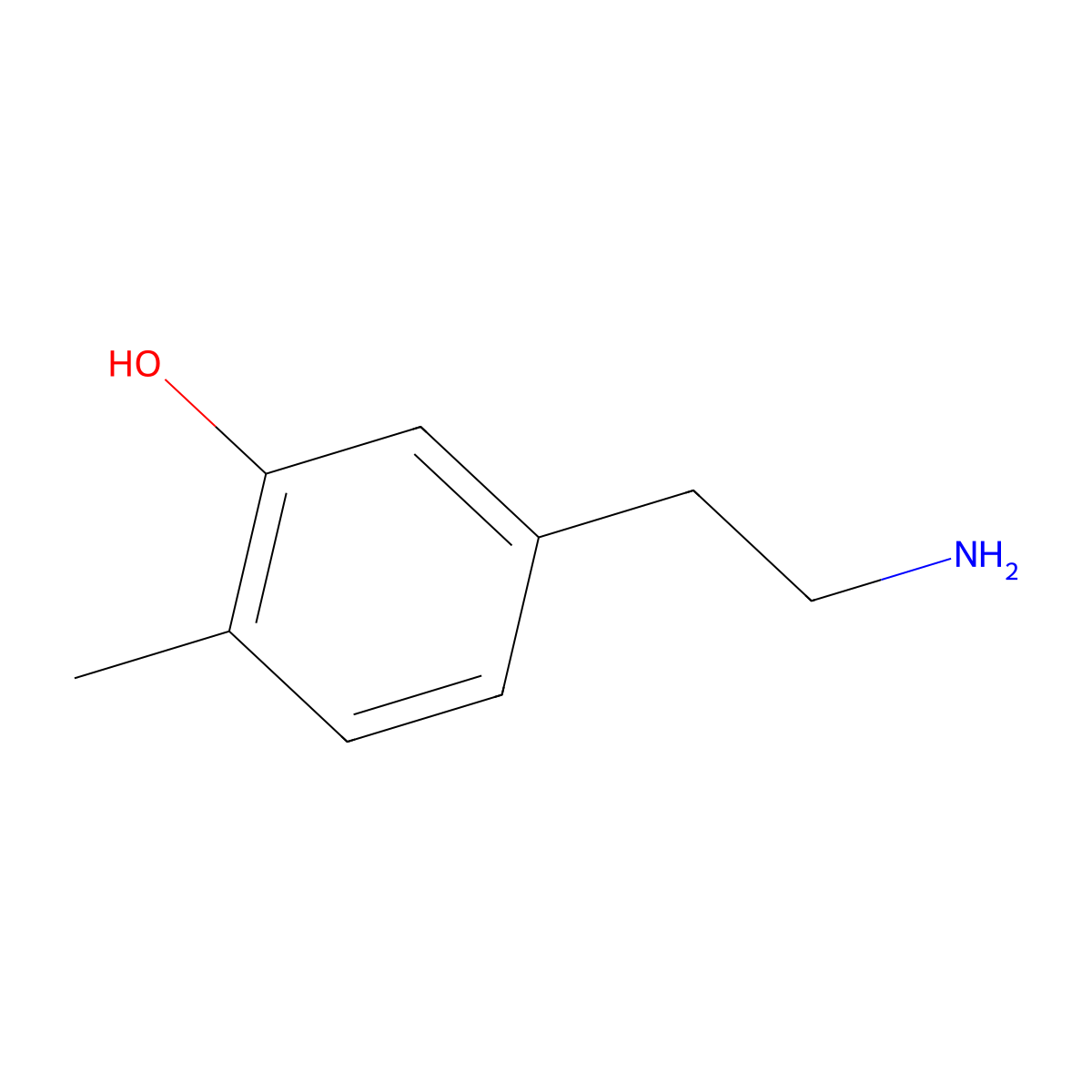 5-(2-Aminoethyl)-2-methylphenol molecular structure, CAS 1358663-64-5