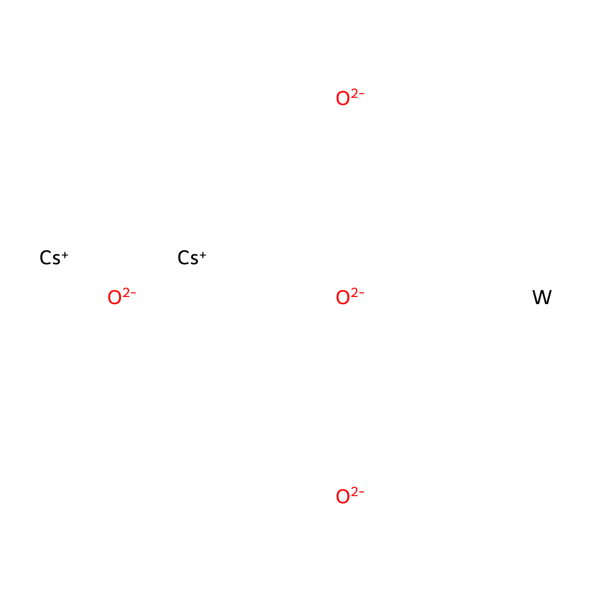 Cesium tungstate molecular structure, CAS 13587-19-4