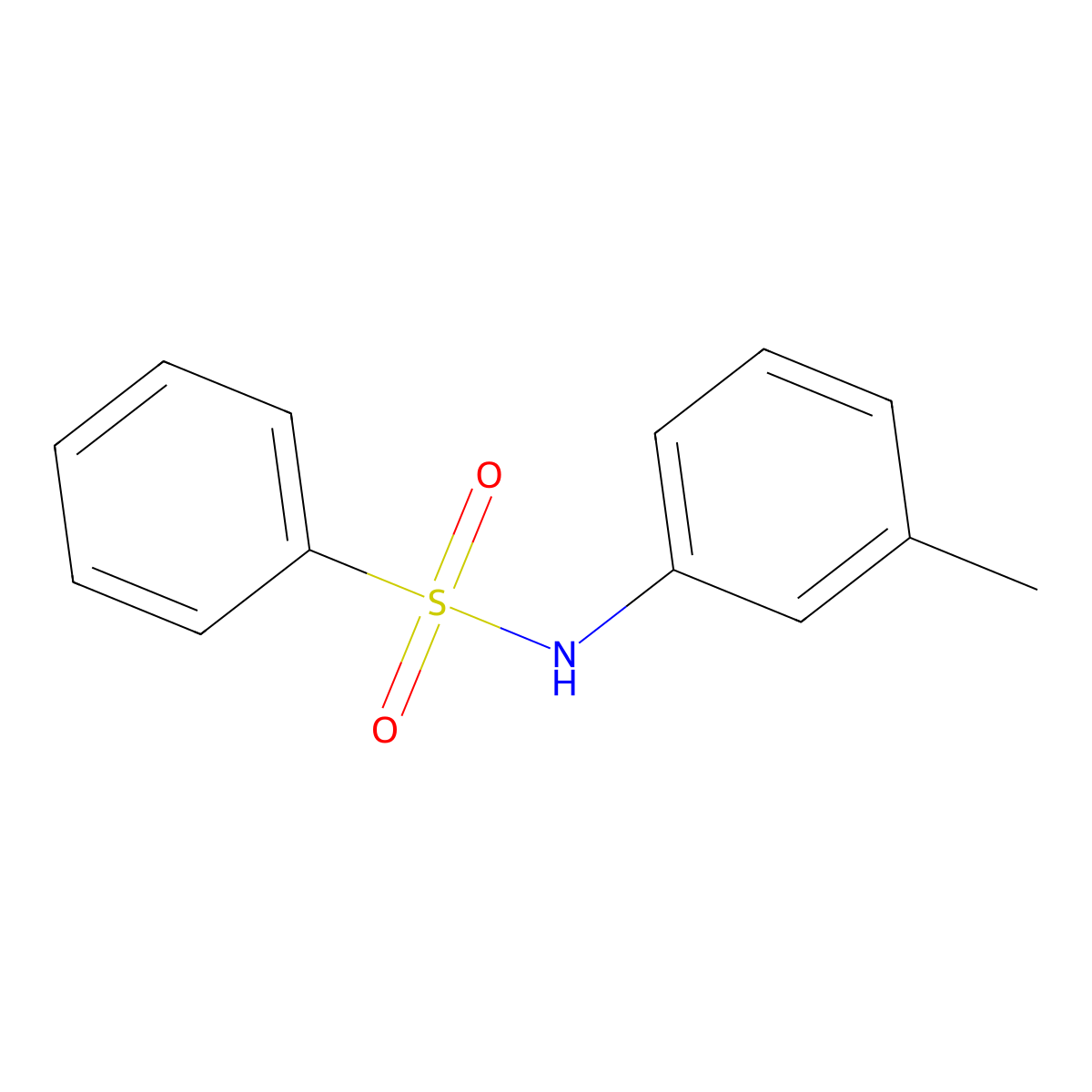 N-(3-Methylphenyl)benzenesulfonamide molecular structure, CAS 13587-57-0