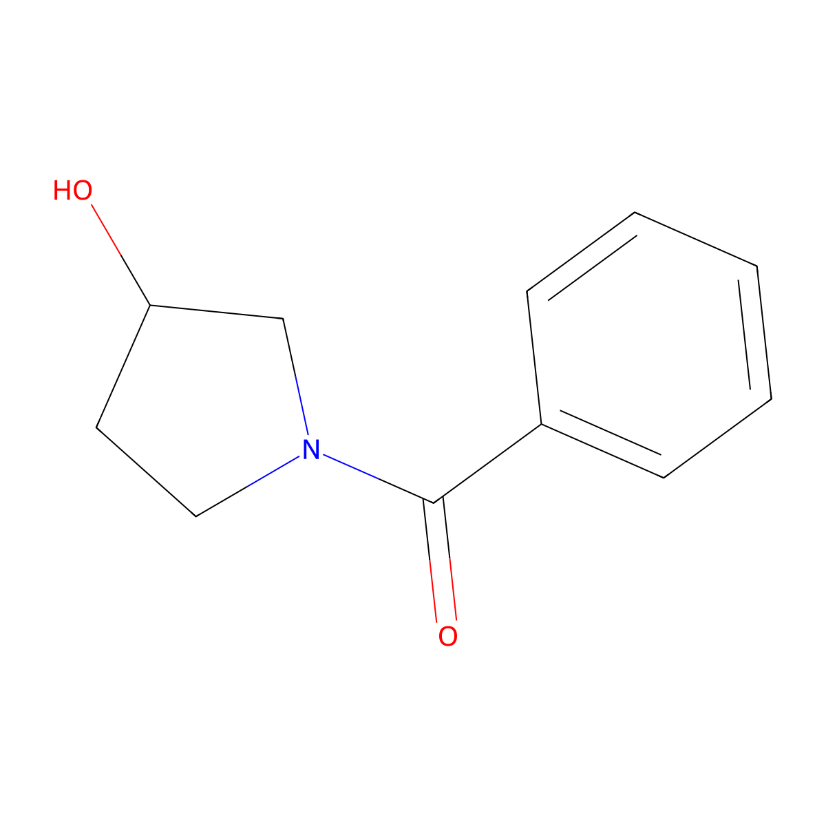 (3S)-1-Benzoylpyrrolidin-3-OL molecular structure, CAS 135870-55-2