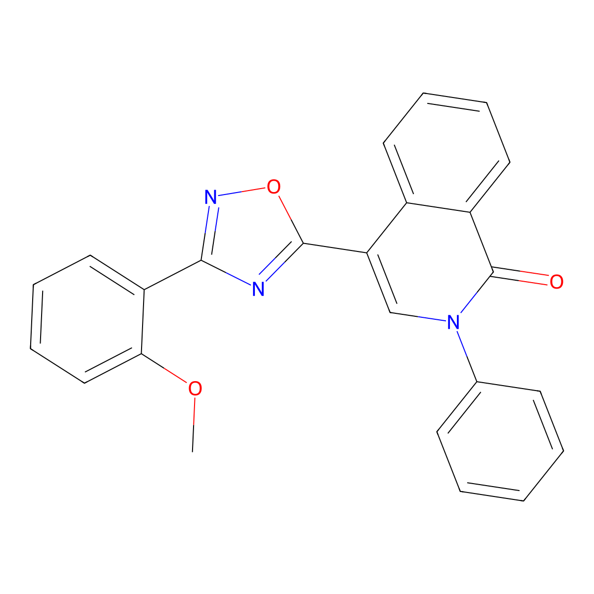4-(3-(2-methoxyphenyl)-1,2,4-oxadiazol-5-yl)-2-phenylisoquinolin-1(2H)-one molecular structure, CAS 1358703-87-3