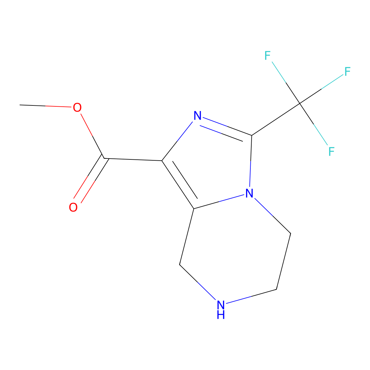 Methyl 3-(trifluoromethyl)-5,6,7,8-tetrahydroimidazo[1,5-a]pyrazine-1-carboxylate molecular structure, CAS 1358715-37-3