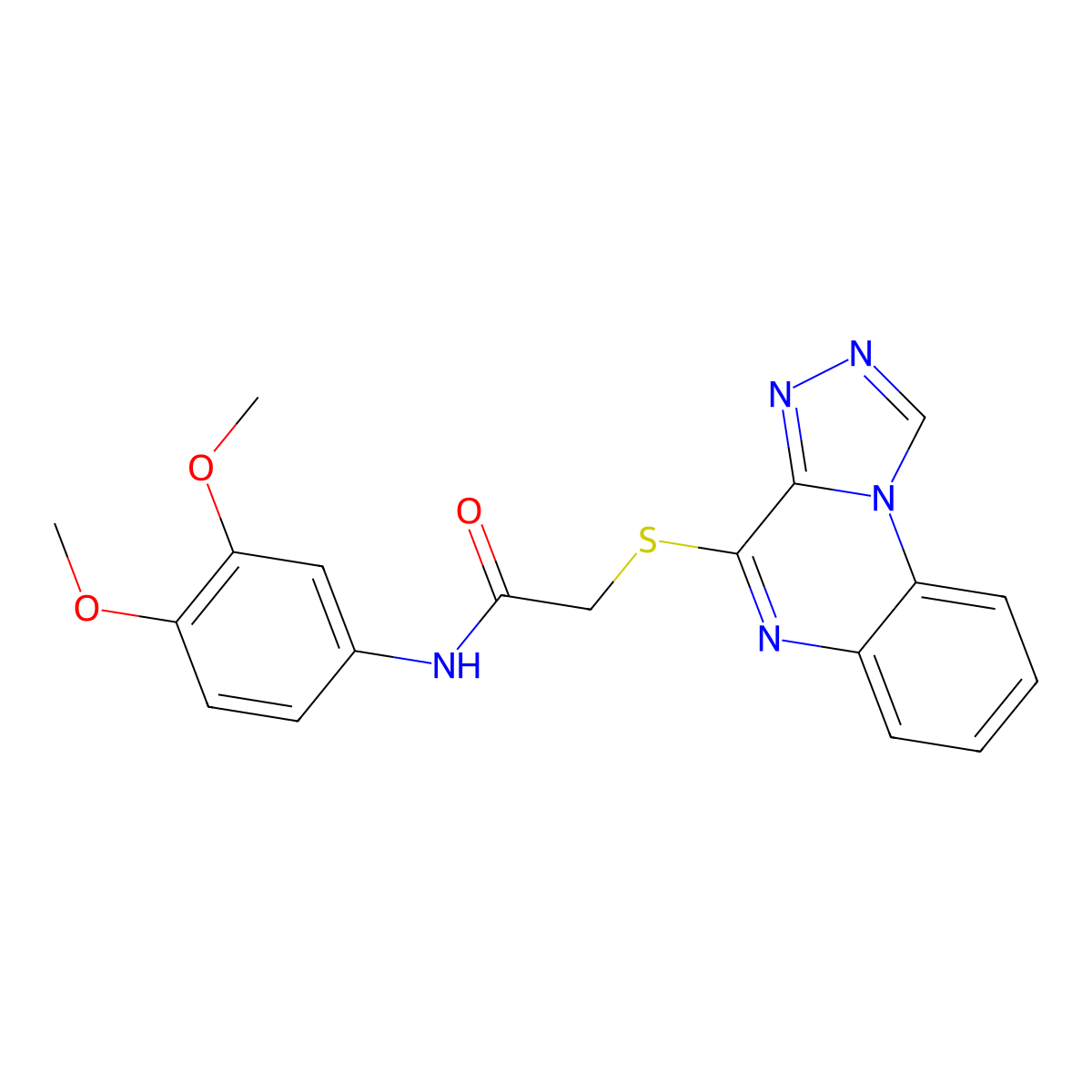 N-(3,4-Dimethoxyphenyl)-2-{[1,2,4]triazolo[4,3-A]quinoxalin-4-ylsulfanyl}acetamide molecular structure, CAS 1358741-29-3