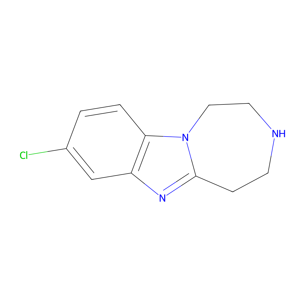 8-chloro-2,3,4,5-tetrahydro-1H-[1,4]diazepino[1,7-a]benzimidazole molecular structure, CAS 135875-11-5