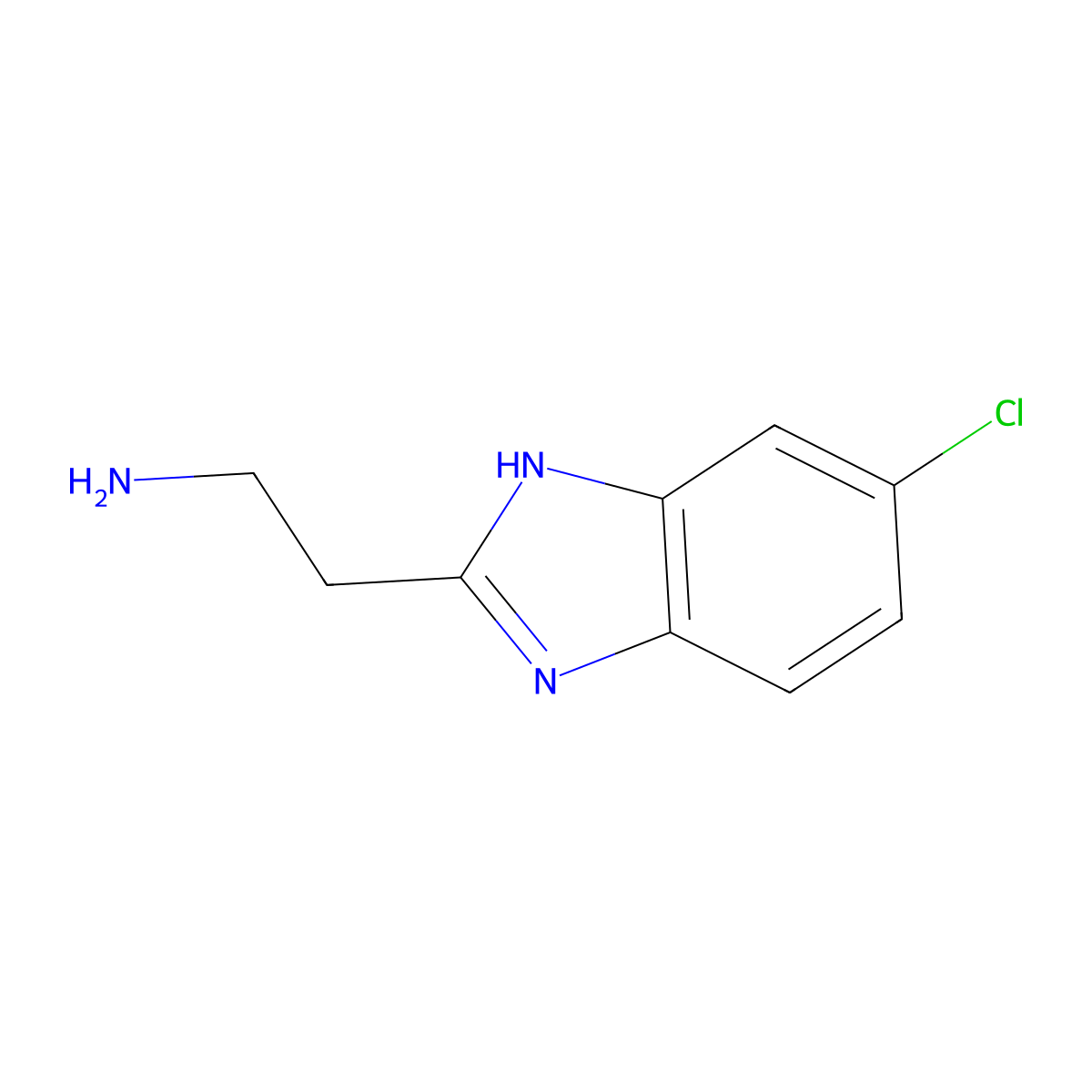 2-(5-Chloro-1H-benzimidazol-2-yl)ethanamine molecular structure, CAS 135875-16-0