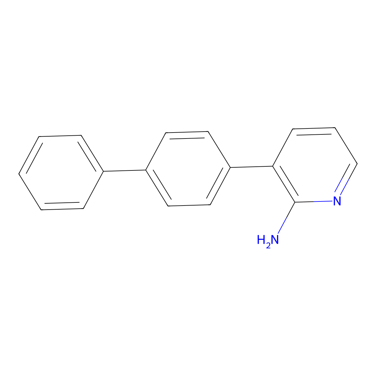 3-Biphenyl-4-ylpyridin-2-amine molecular structure, CAS 1358754-12-7