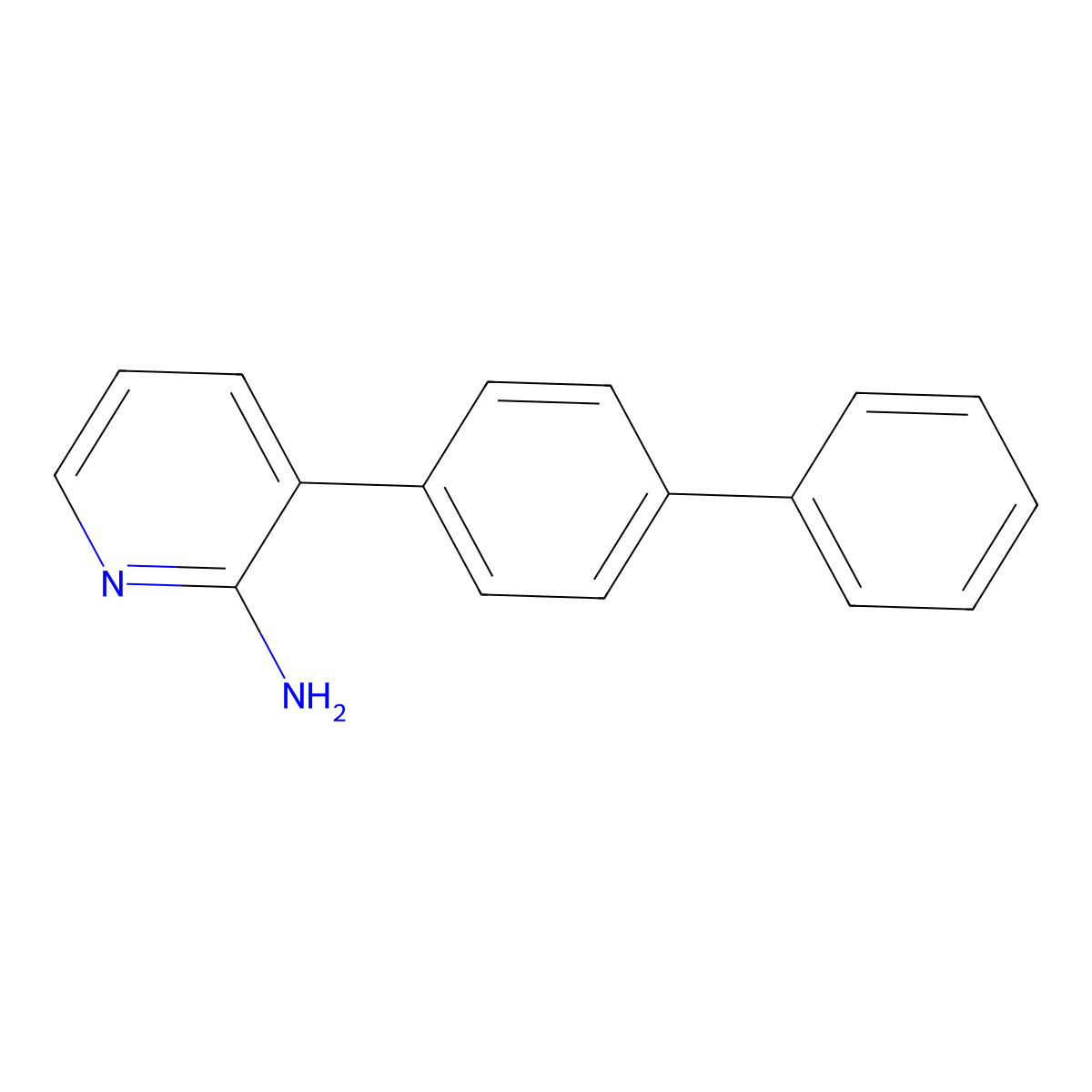 3-Biphenyl-4-ylpyridin-2-amine molecular structure, CAS 1358754-12-7