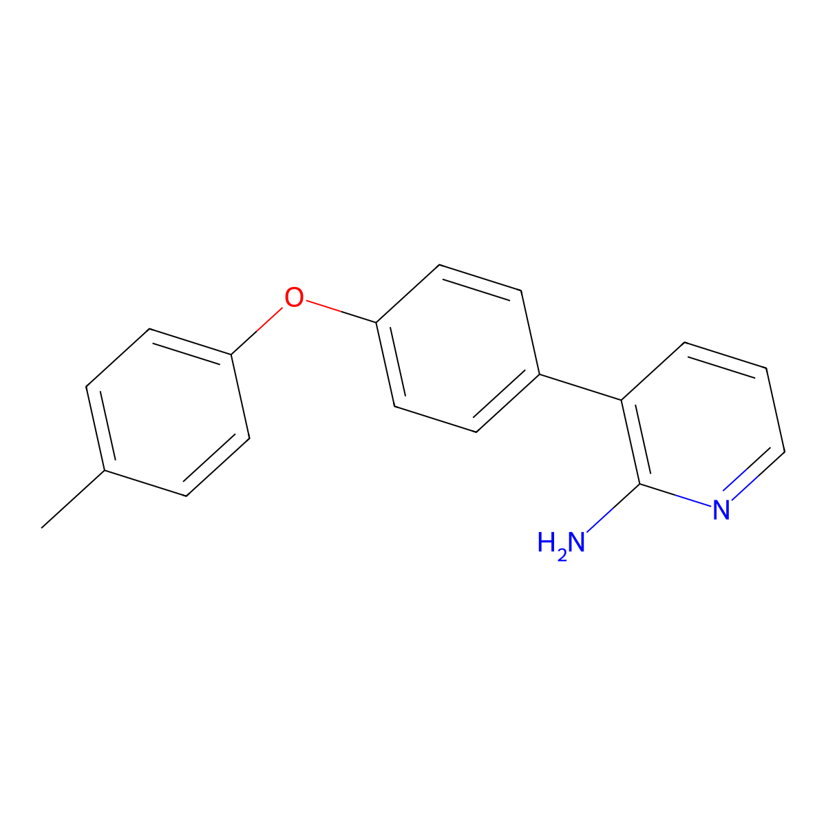 3-[4-(4-Methylphenoxy)phenyl]pyridin-2-amine molecular structure, CAS 1358754-55-8