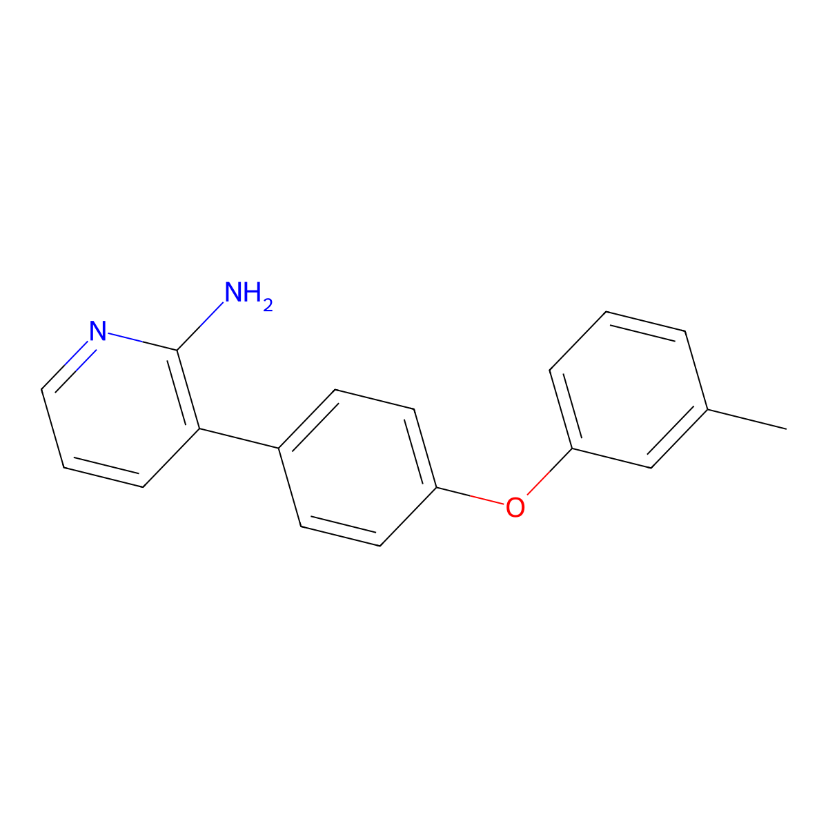 3-(4-(3-Methylphenoxy)phenyl)pyridin-2-amine molecular structure, CAS 1358754-58-1