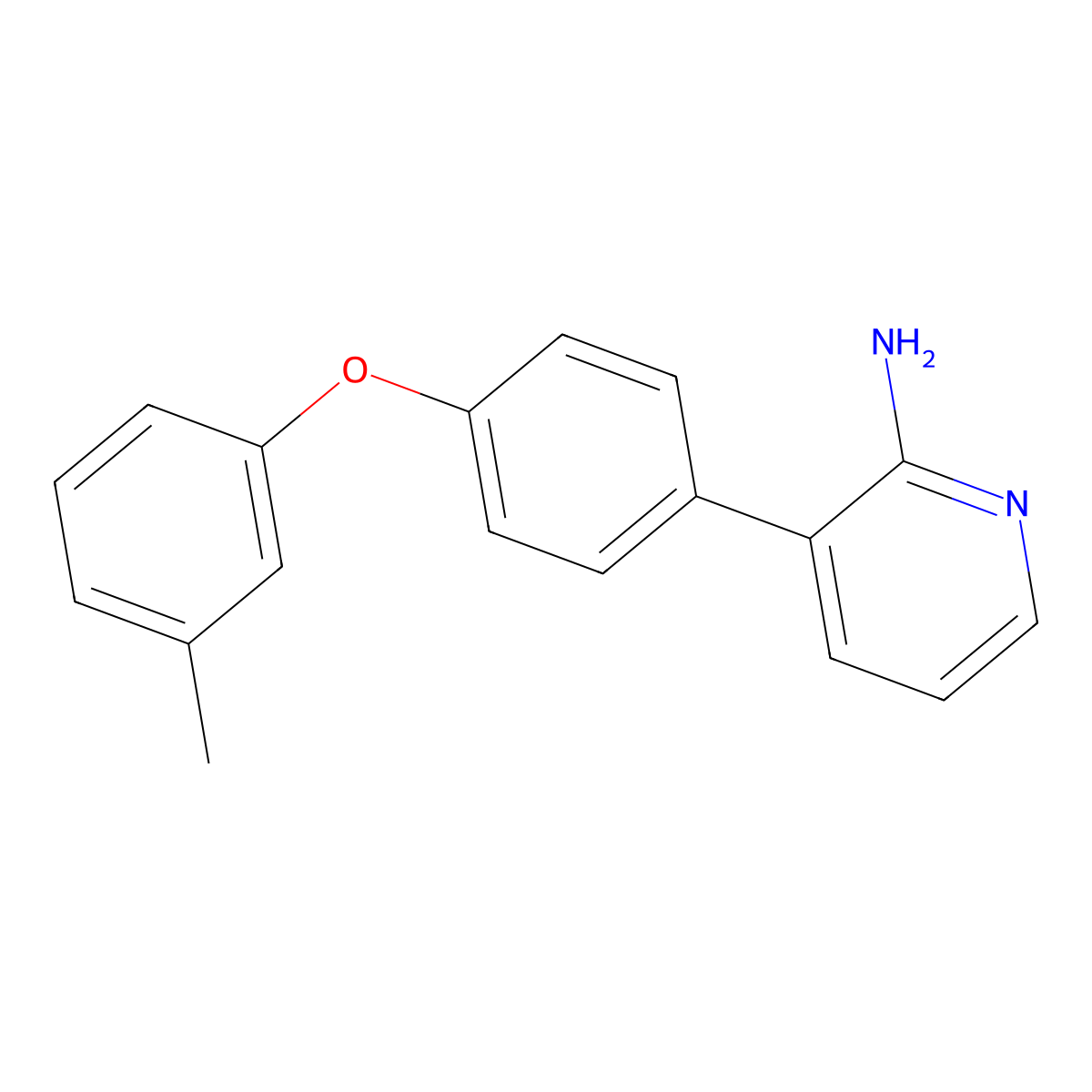 3-(4-(3-Methylphenoxy)phenyl)pyridin-2-amine molecular structure, CAS 1358754-58-1
