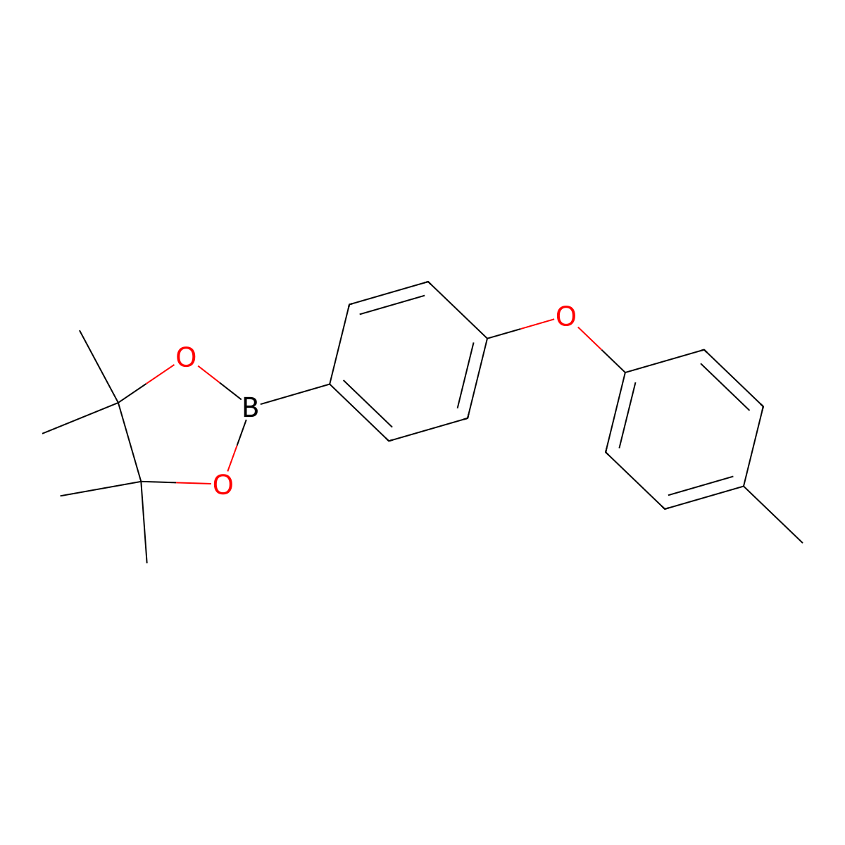 4,4,5,5-Tetramethyl-2-(4-(p-tolyloxy)phenyl)-1,3,2-dioxaborolane molecular structure, CAS 1358754-78-5