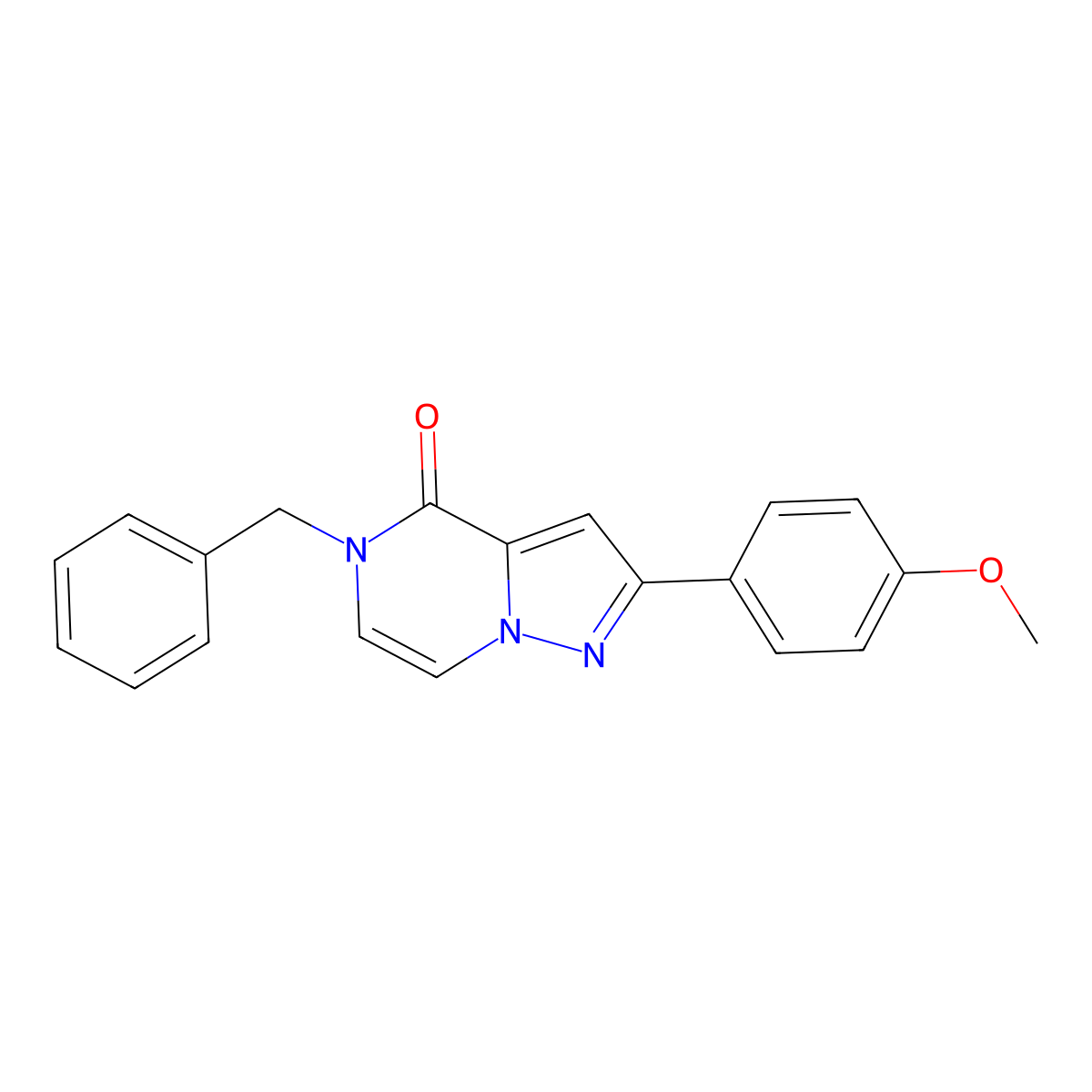 5-benzyl-2-(4-methoxyphenyl)pyrazolo[1,5-a]pyrazin-4(5H)-one molecular structure, CAS 1358758-02-7